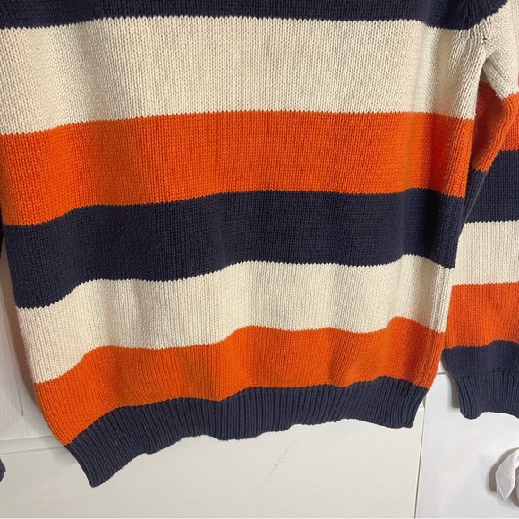GAP Blue, White, Orange Striped Pull-over Sweater Size 10L - Picture 2 of 7